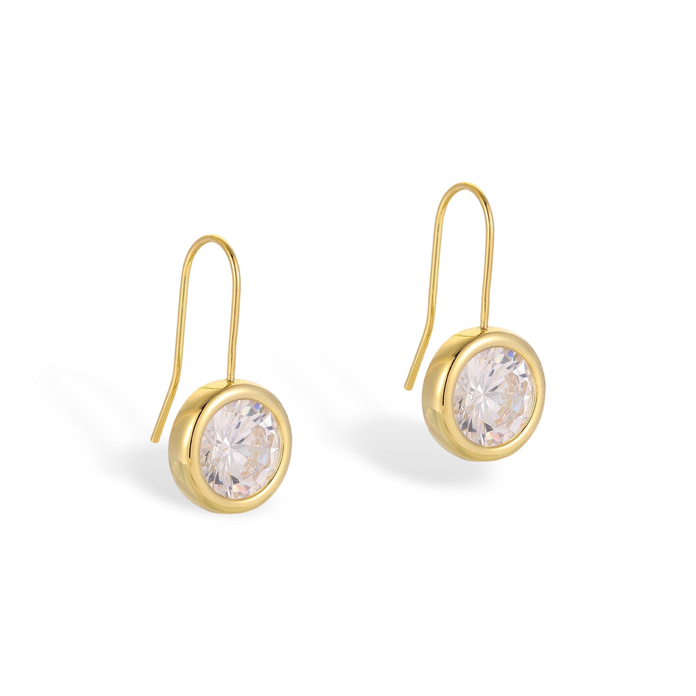 Fastrada 14k Gold Round Bezel Earrings