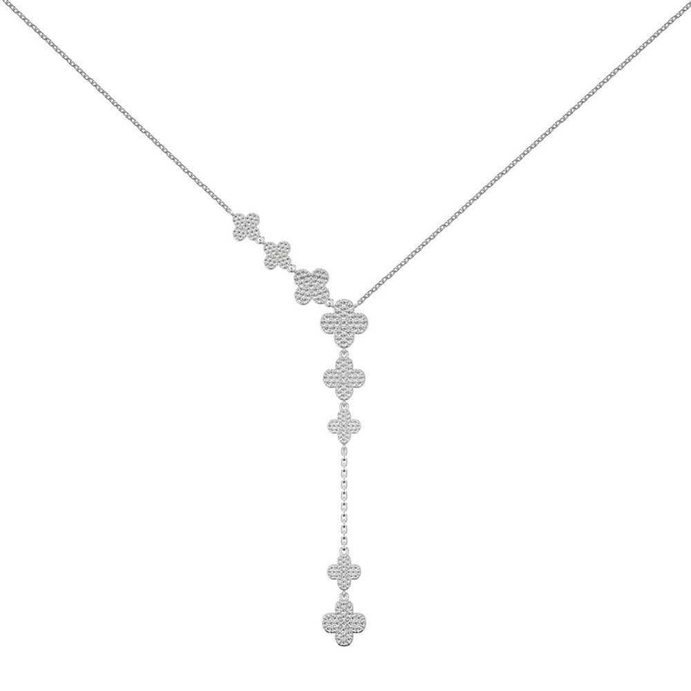 Fastrun 18K Gold Trèfle Y Shape Necklace
