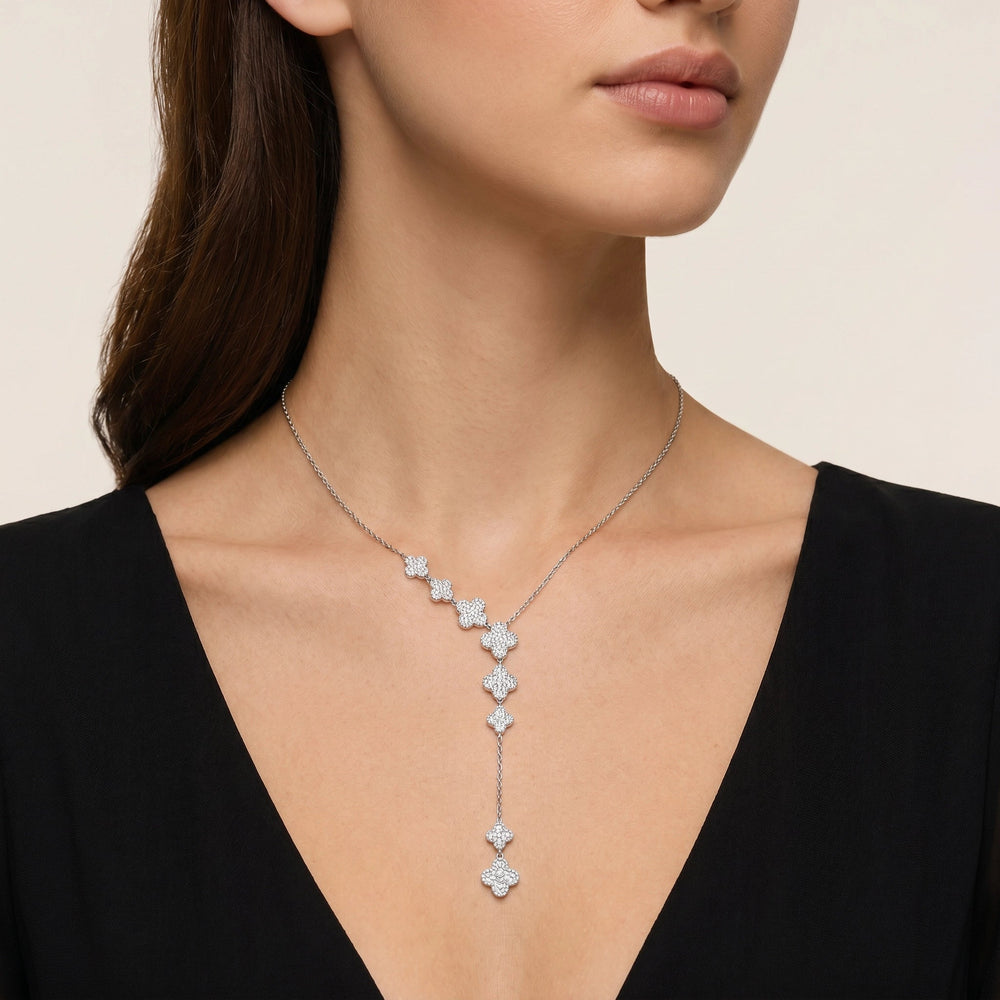 Fastrun 18K Gold Trèfle Y Shape Necklace