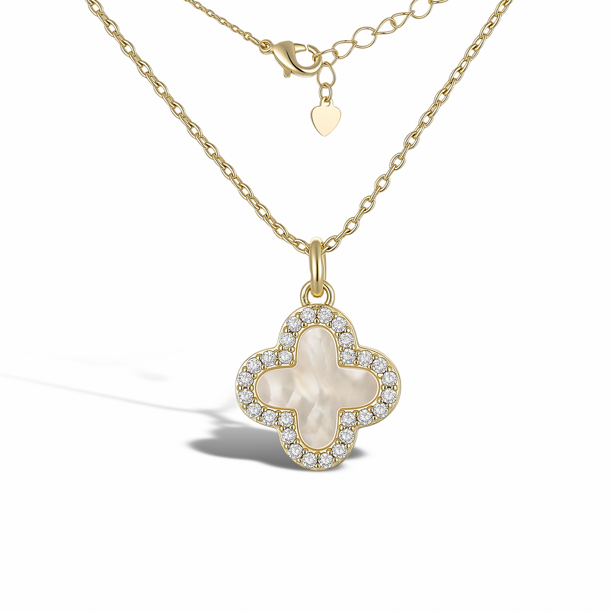 Félicie 14K Gold Shell Trèfle Necklace