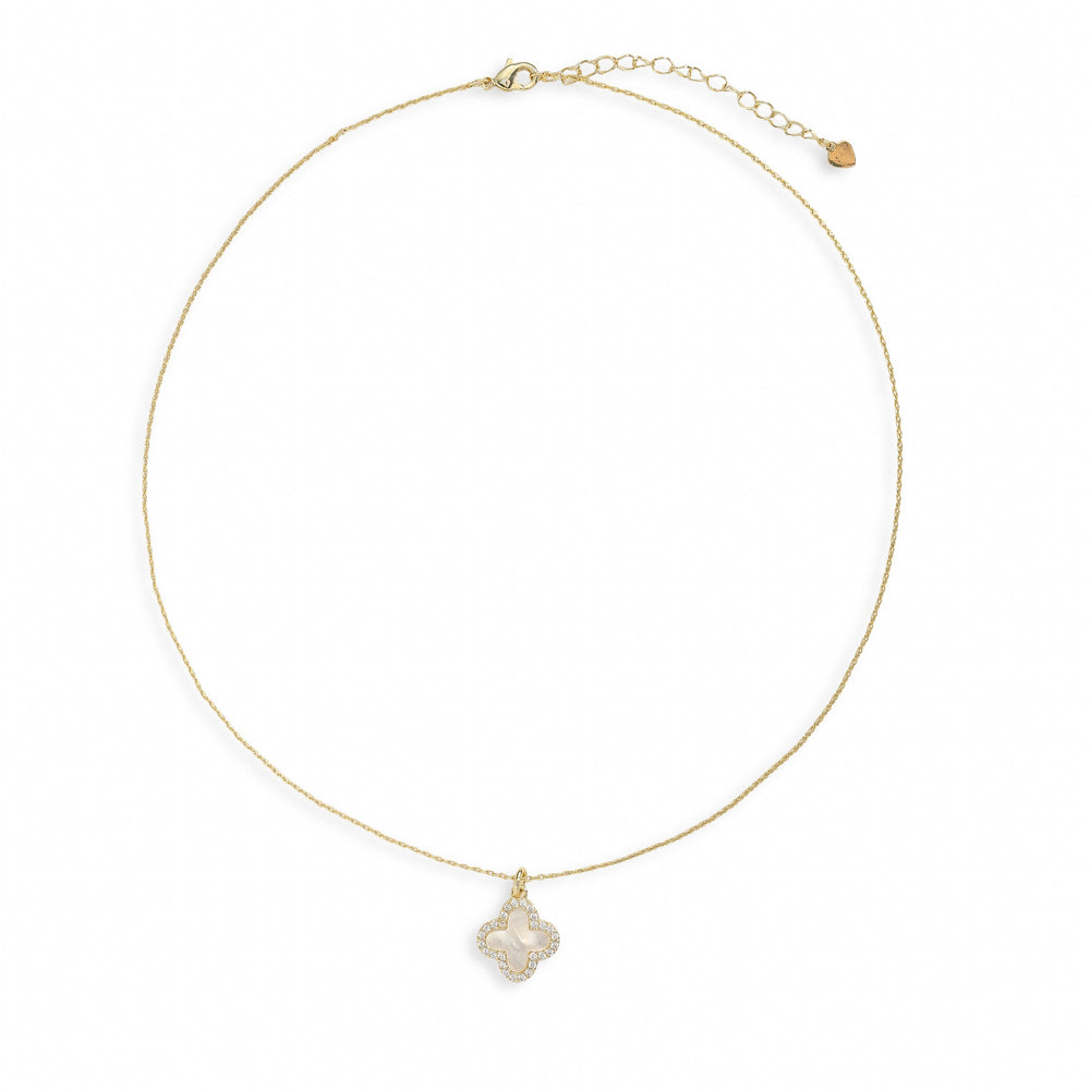 Félicie 14K Gold Shell Trèfle Necklace
