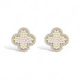 Félicie Four-Leaf 14K Gold Stud Earrings