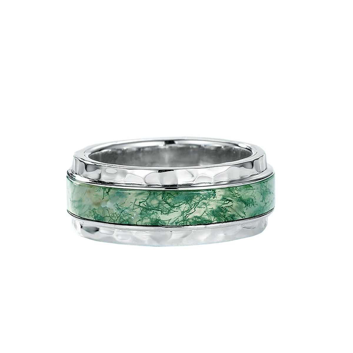 Félicienne Green Moss Round Ring