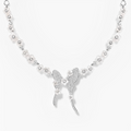 Féminin White Butterfly Necklace
