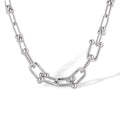 Fenja Silver Geometric Joint Chain Necklace
