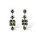 Feuille Cascade Green Floral Drop Earrings