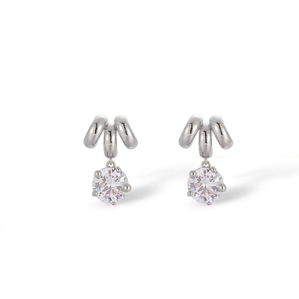 Florentine 14K Gold M Shape Earrings