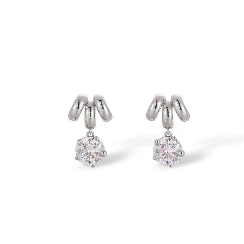 Florentine 14K Gold M Shape Earrings