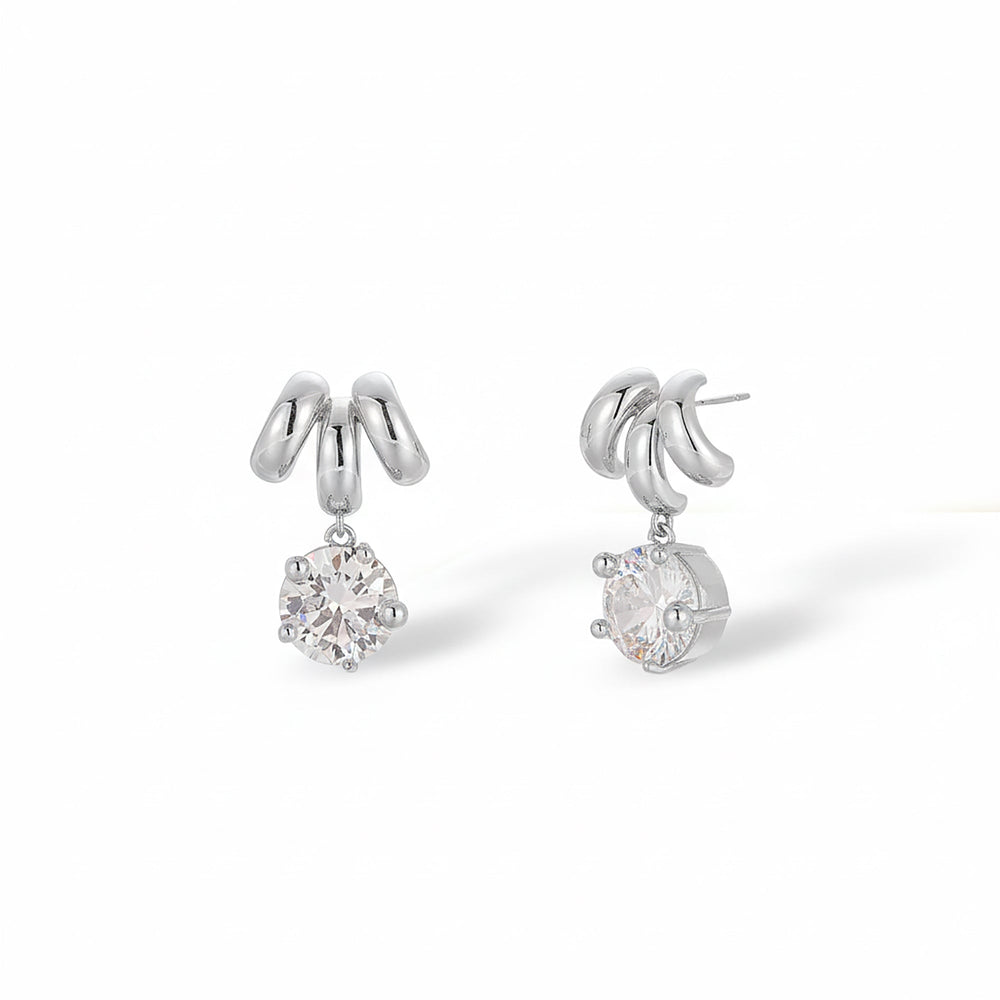 Florentine 14K Gold M Shape Earrings