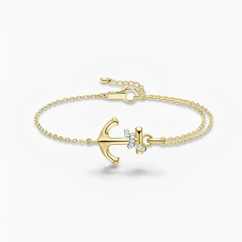 Florilène Gold Anchor Bracelet