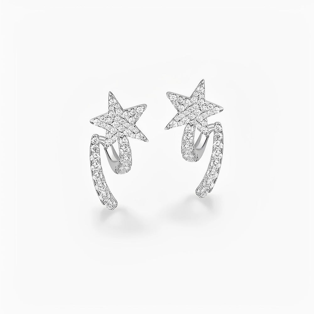 Fragmenté White Star Stud Earrings