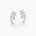 Fragmenté White Star Stud Earrings