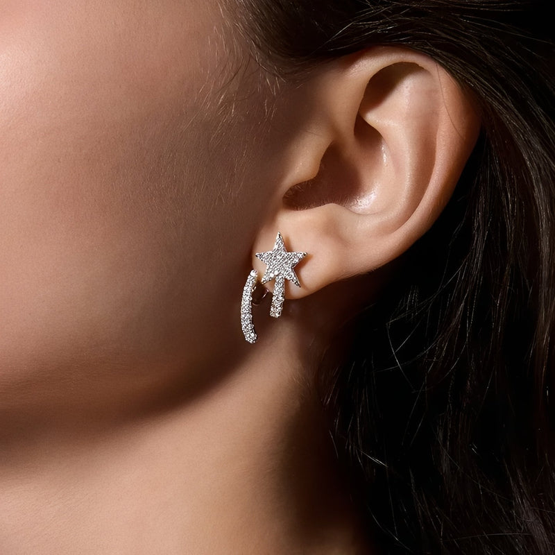 Fragmenté White Star Stud Earrings