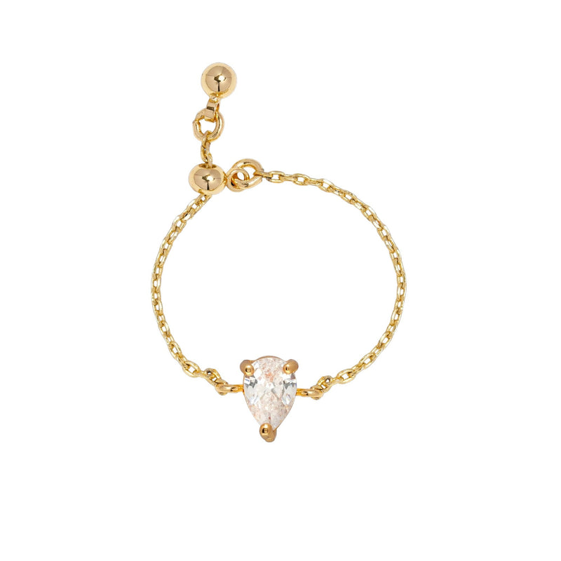 Franziska 14K Gold Teardrop Ring