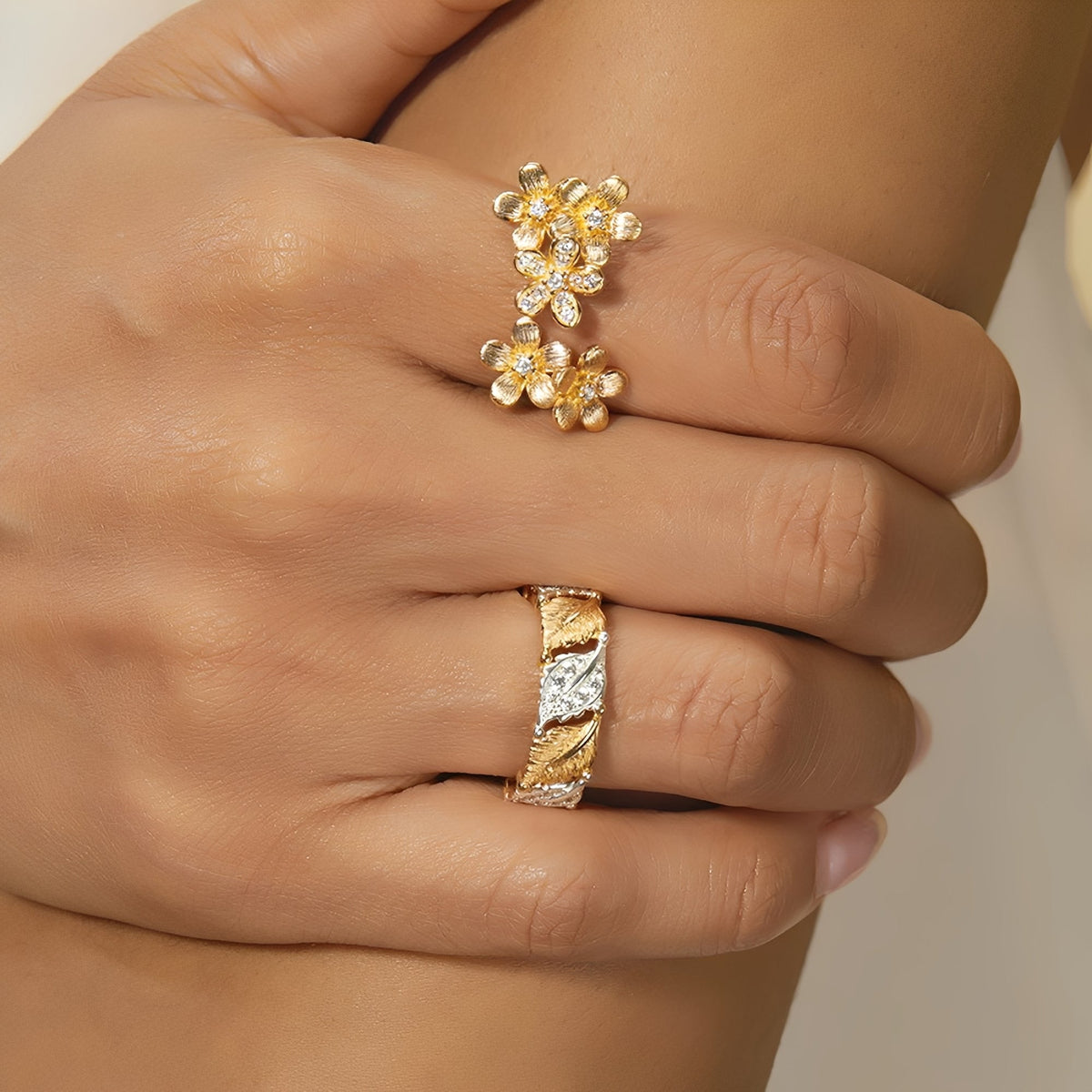 Frauke 14K Gold Leaf Ring