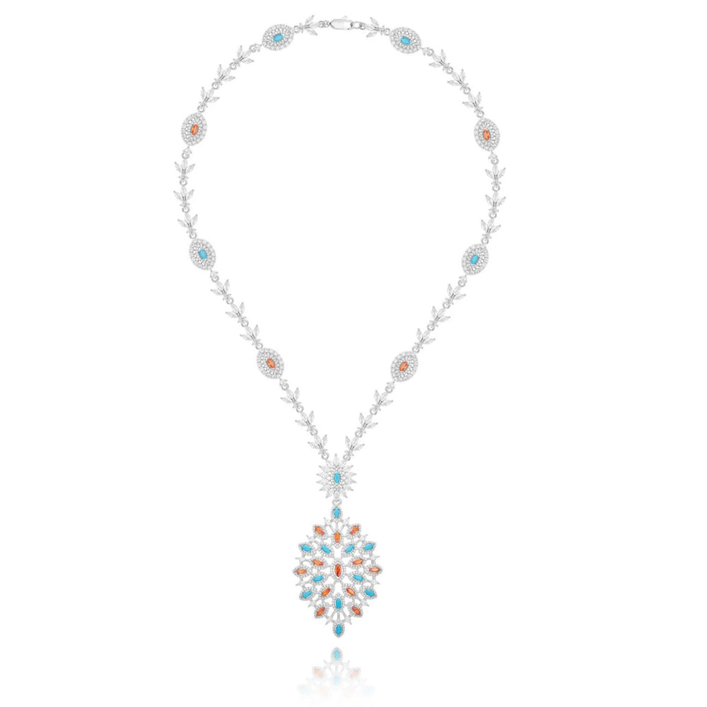 Fredegund Multicolor Snowflake Necklace