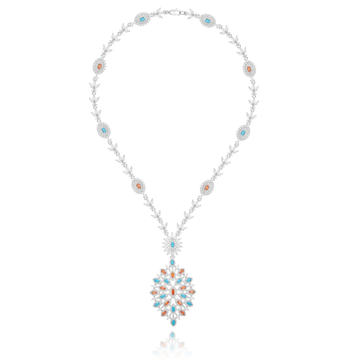Fredegund Multicolor Snowflake Necklace