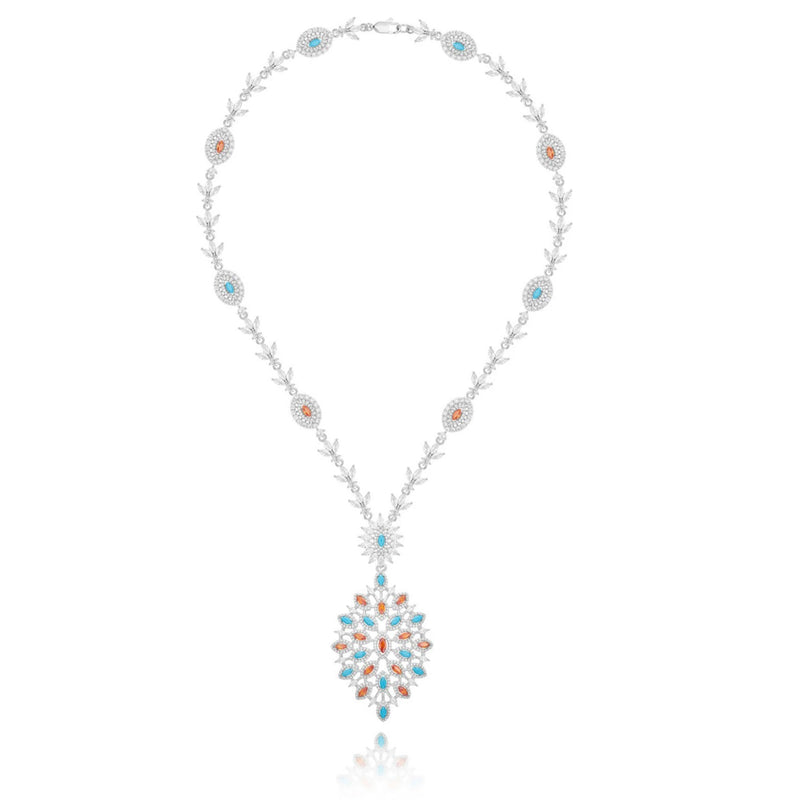 Fredegund Multicolor Snowflake Necklace