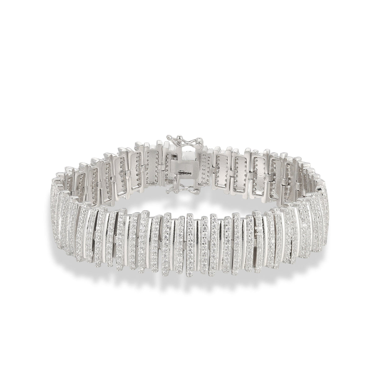 Frederika Silver Vertical Bar Bracelet