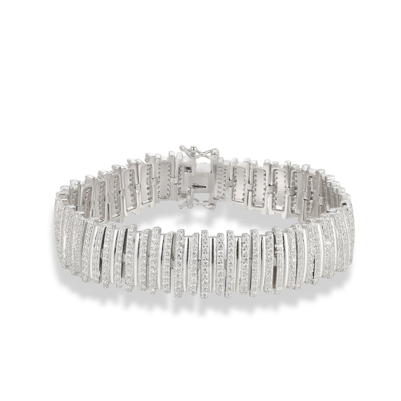 Frederika Silver Vertical Bar Bracelet