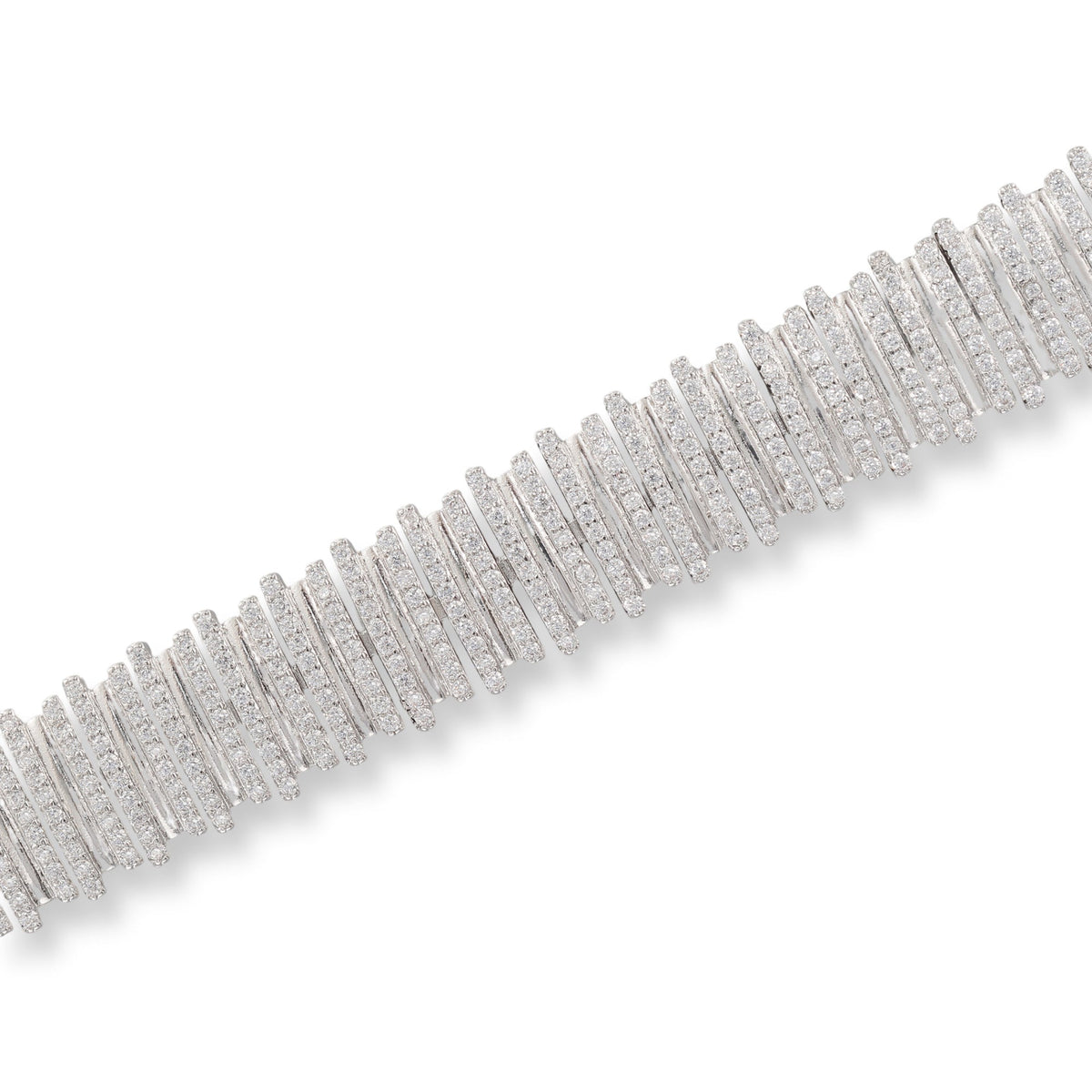 Frederika Silver Vertical Bar Bracelet