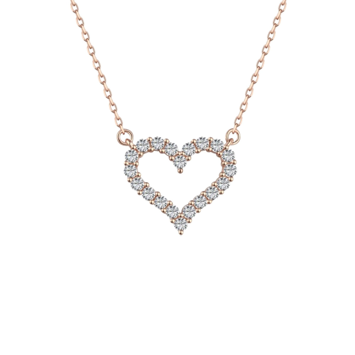 Freyda 18K Gold Hollow Heart Necklace