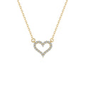 Freyda 18K Gold Hollow Heart Necklace