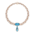 Fridlind 14K Gold Teardrop Cushioon Choker Necklace