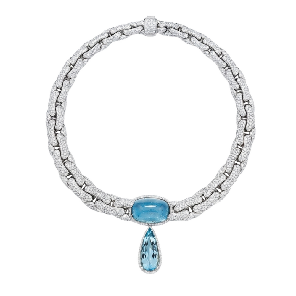 Fridlind 14K Gold Teardrop Cushioon Choker Necklace