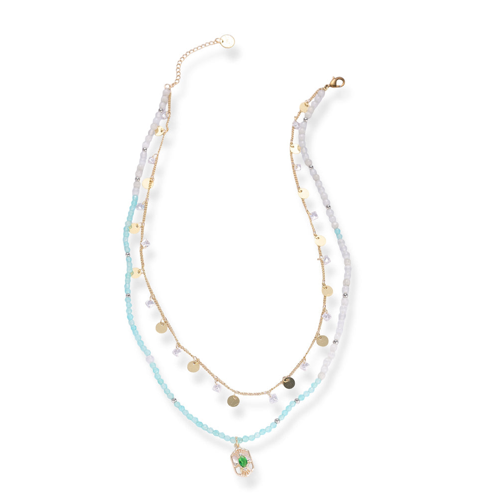 Fridrun Multicolor Double-Layered Necklace
