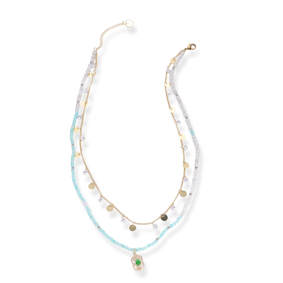 Fridrun Multicolor Double-Layered Necklace