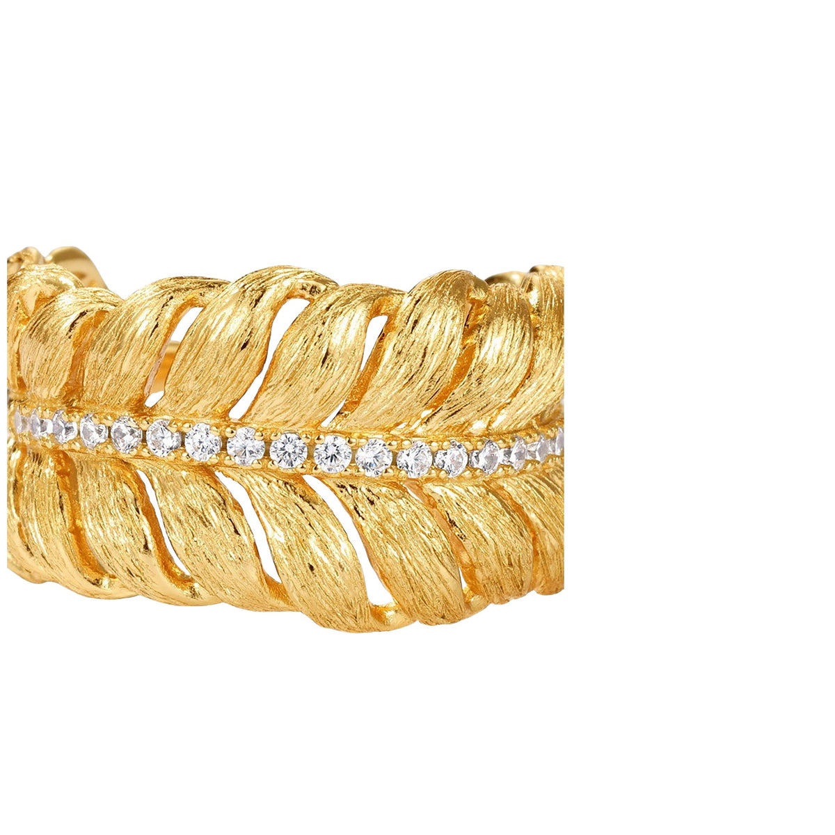 Frieda 14K Gold Leaf Open Ring