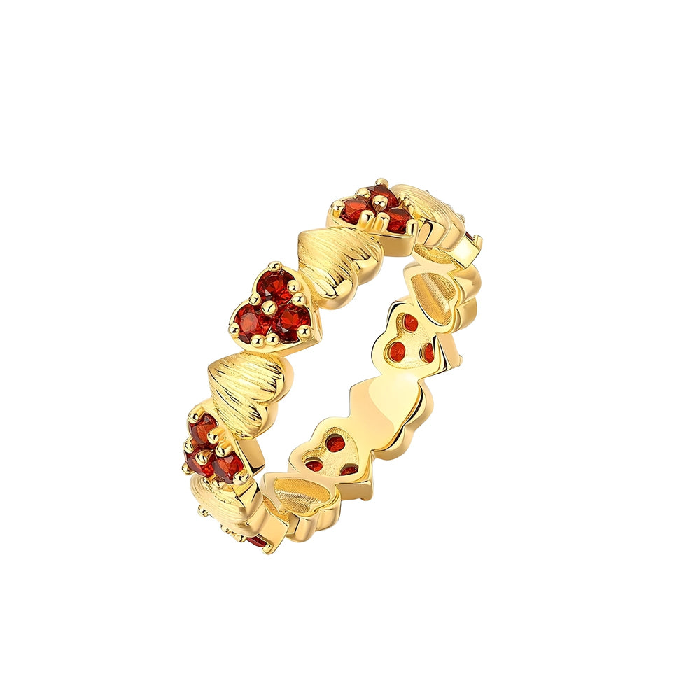 Friederike Red Heart Ring