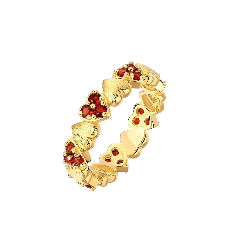 Friederike Red Heart Ring