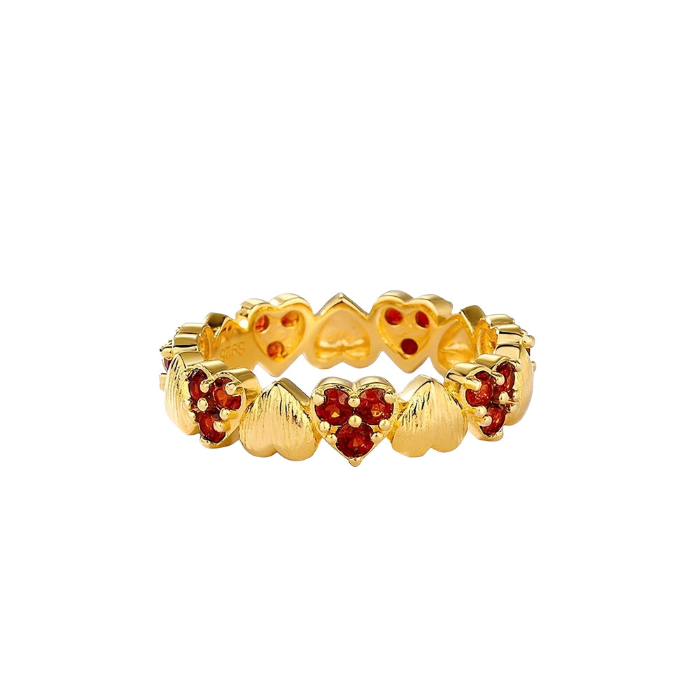 Friederike Red Heart Ring