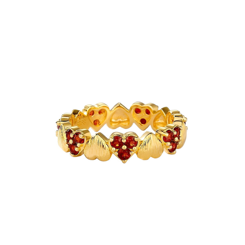 Friederike Red Heart Ring