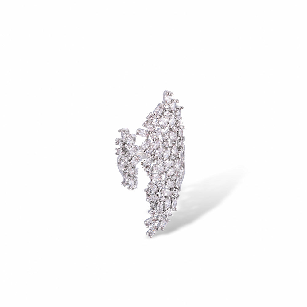 Gabriele White Plume Open Ring
