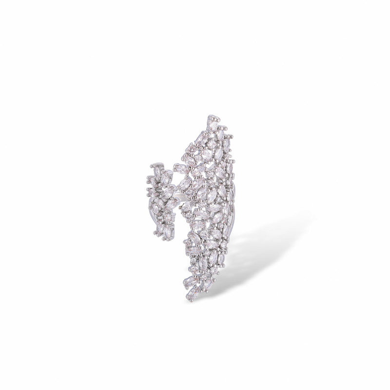 Gabriele White Plume Open Ring