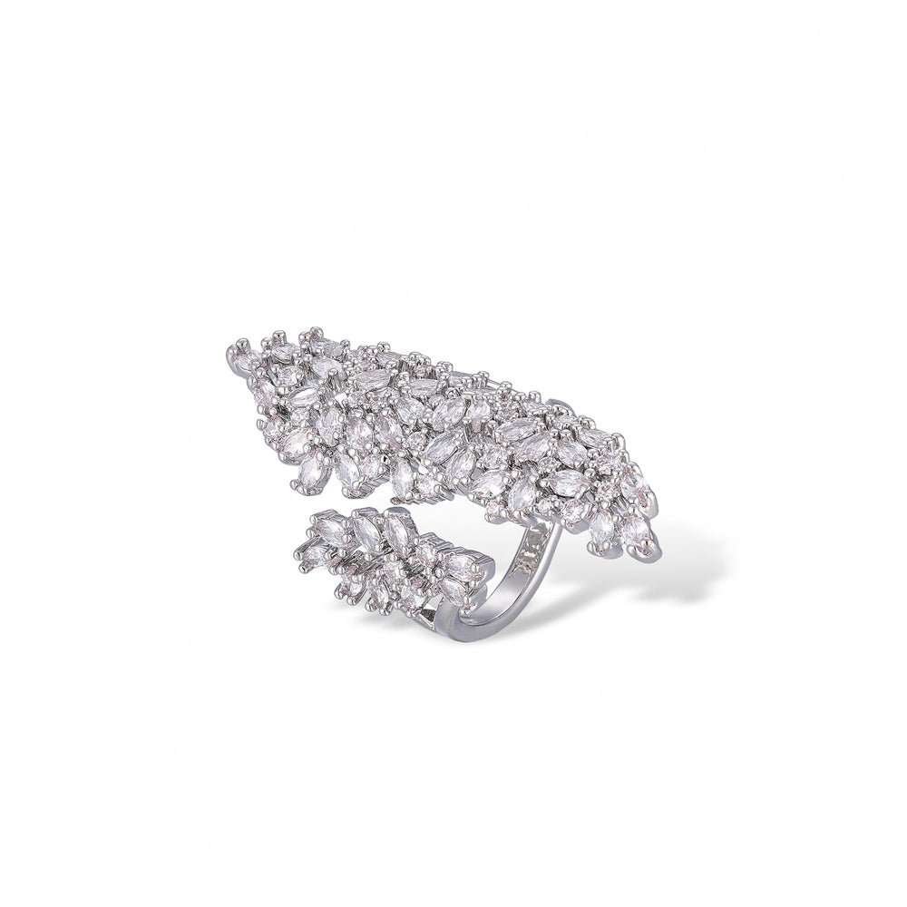 Gabriele White Plume Open Ring