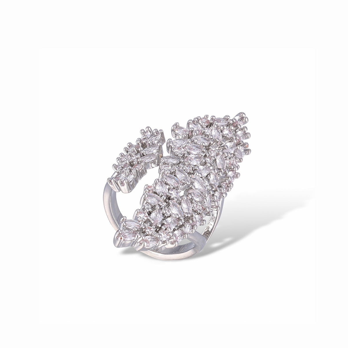 Gabriele White Plume Open Ring