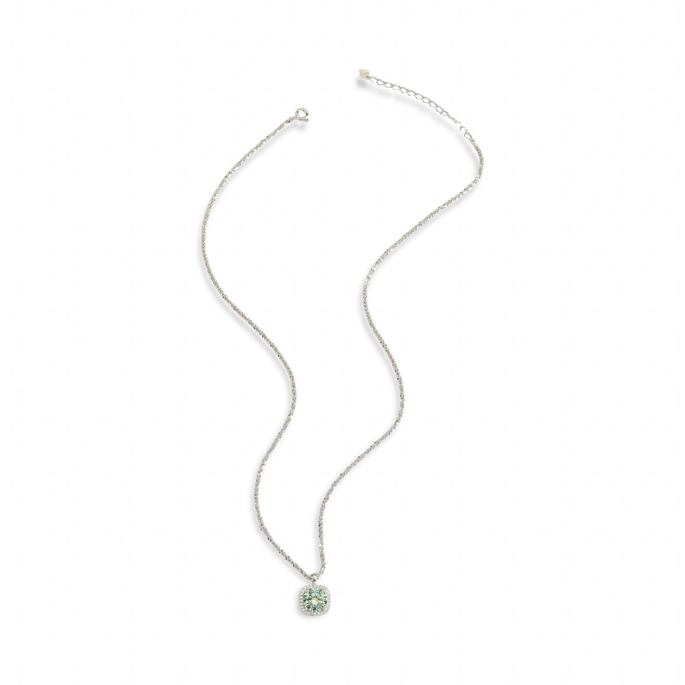 Gaëlle Green Mossanite Necklace