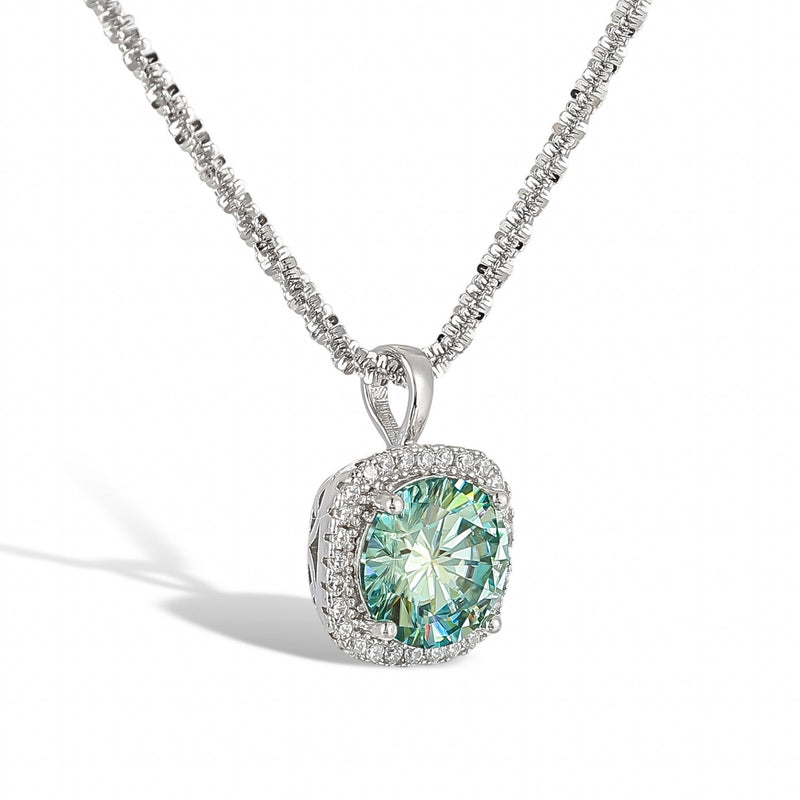 Gaëlle Green Mossanite Necklace