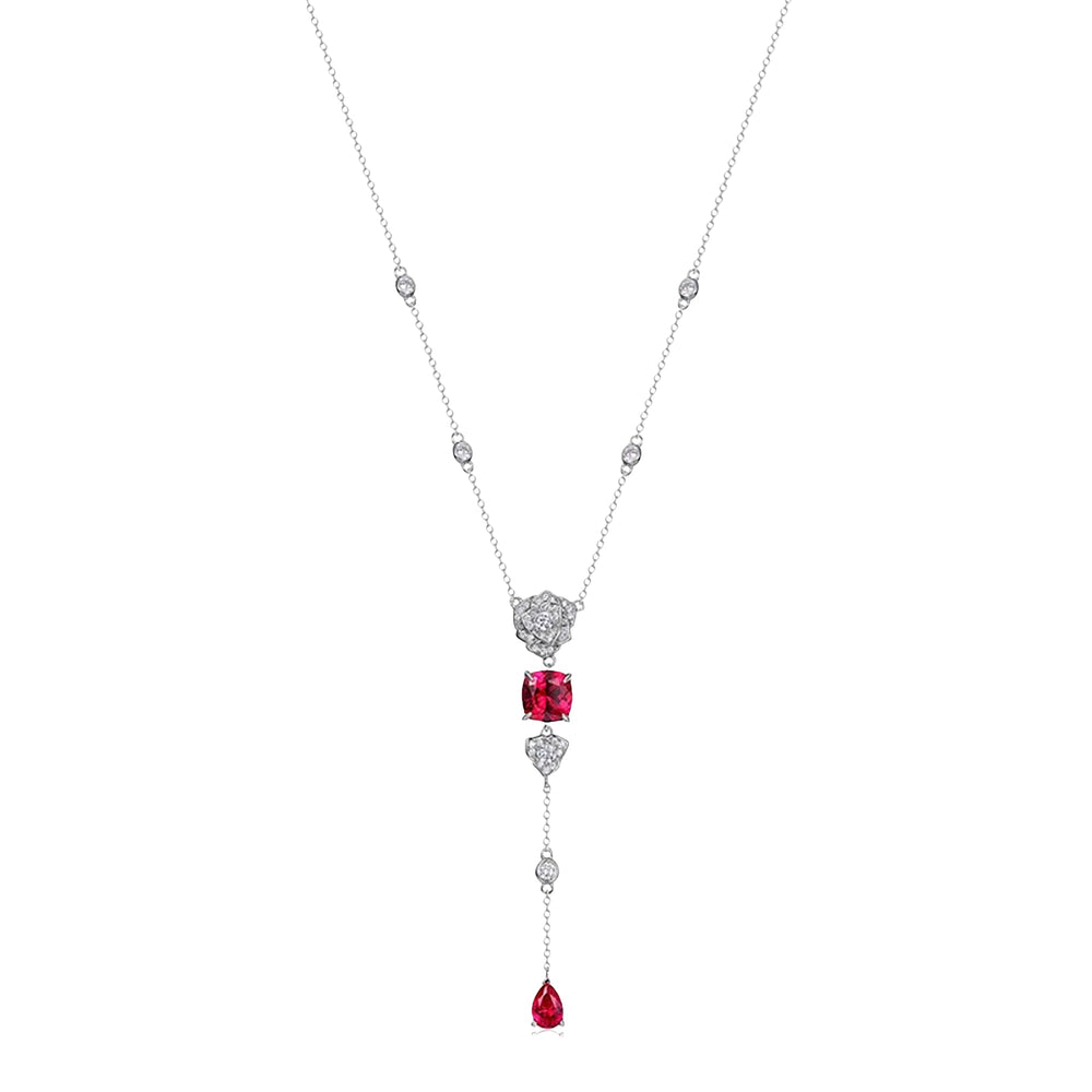 Gaëtane Red Small Floral Necklace