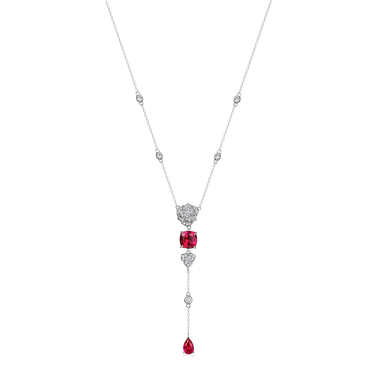 Gaëtane Red Small Floral Necklace