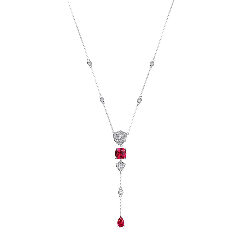 Gaëtane Red Small Floral Necklace