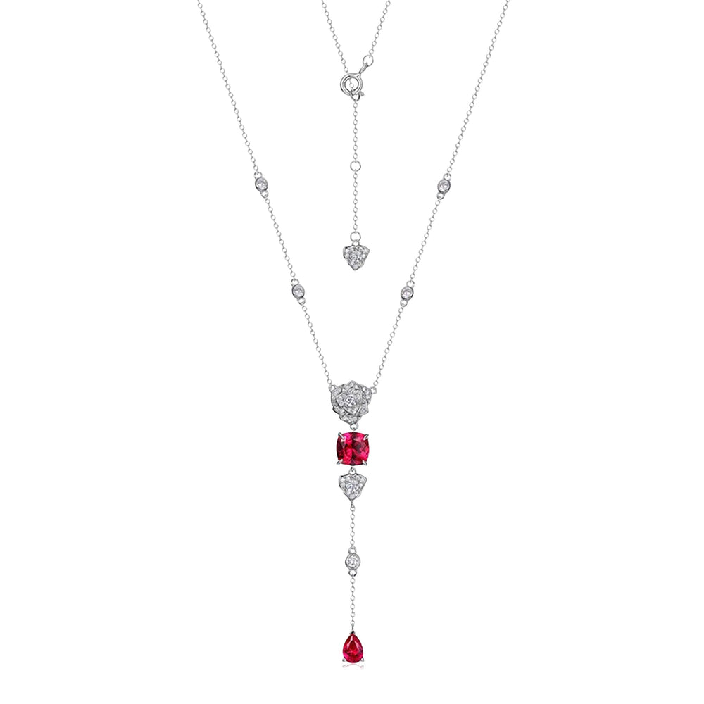 Gaëtane Red Small Floral Necklace