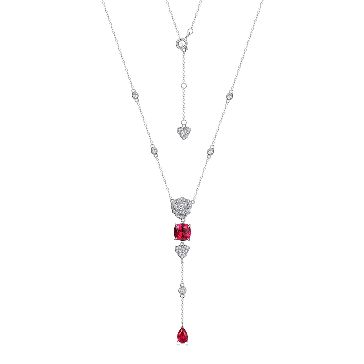 Gaëtane Red Small Floral Necklace