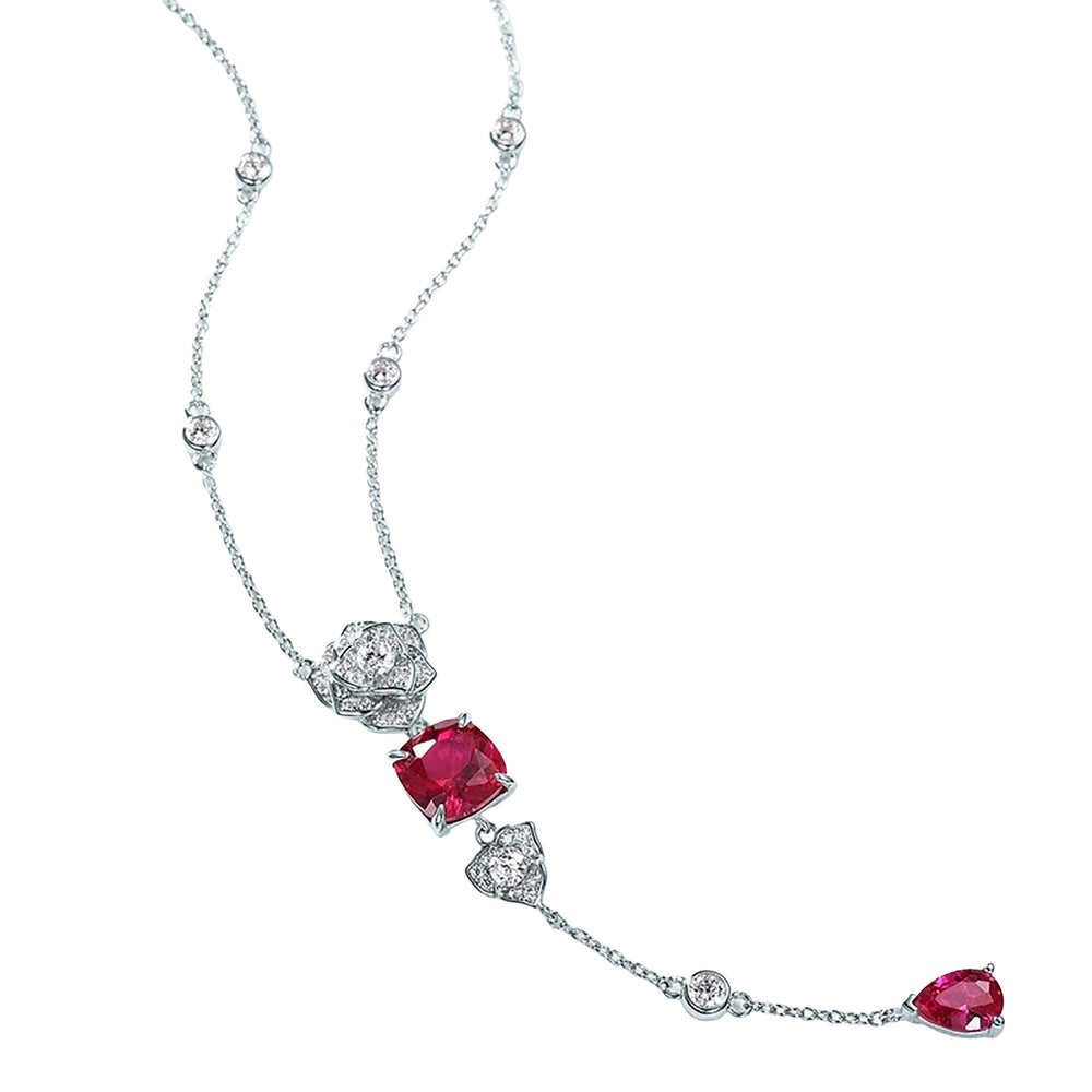 Gaëtane Red Small Floral Necklace