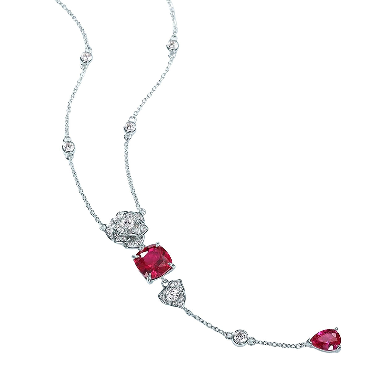 Gaëtane Red Small Floral Necklace