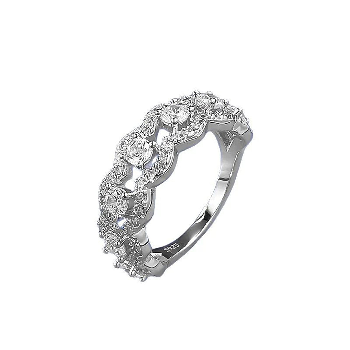 Galla White Wave Ring